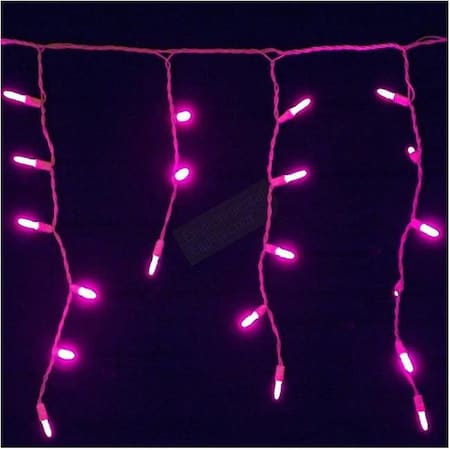 Reinders Reinders 88661-R M5mm ICICLE Holiday Creations 70 LED Christmas Light String - Pink 88661-R